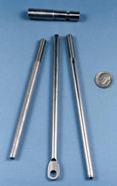 Parts made from free-machining stainless CarTech 303 and 304. Parts made from free-machining stainless CarTech 303 and 304.